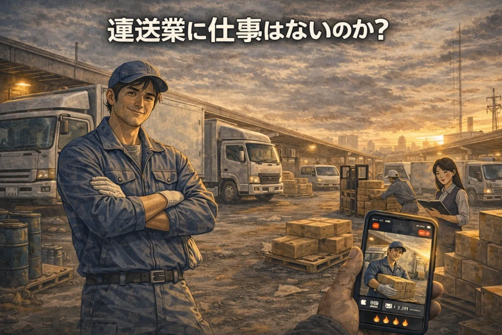 運送業界は人手不足で仕事が多いトラックドライバーの現場