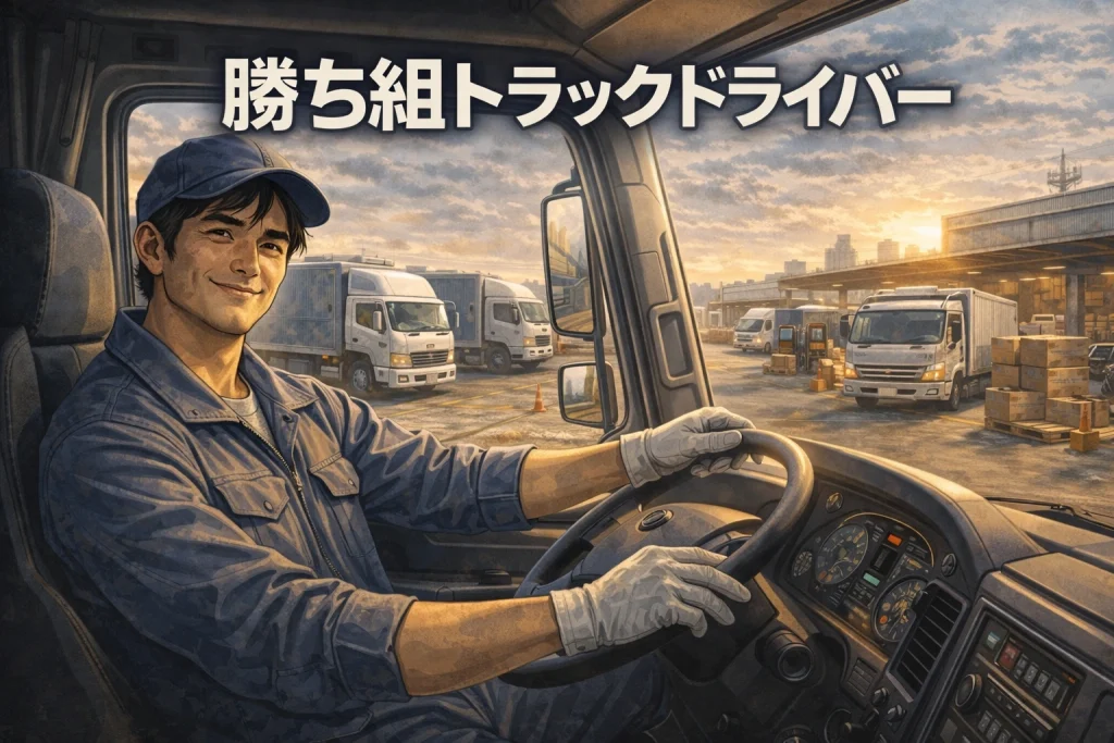 物流現場で働く自信のあるトラックドライバーのキャリアイメージ
