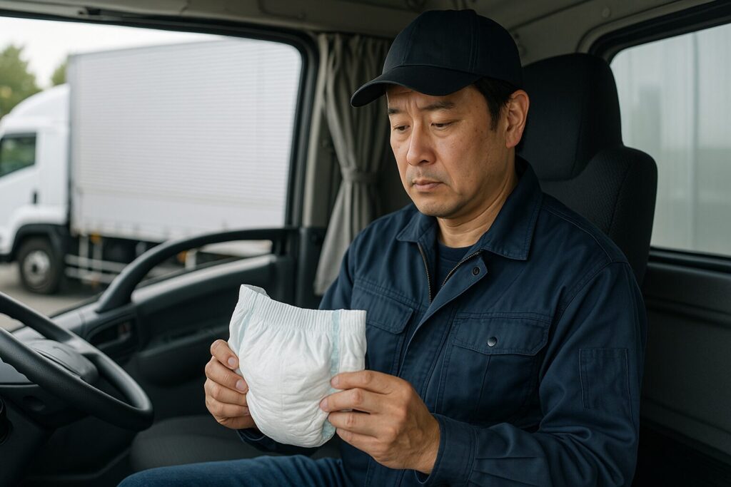 トラックドライバーがおむつを考えるトイレ事情